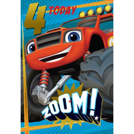 4th Birthday Today Blaze & The Monster Machines Card £1.99